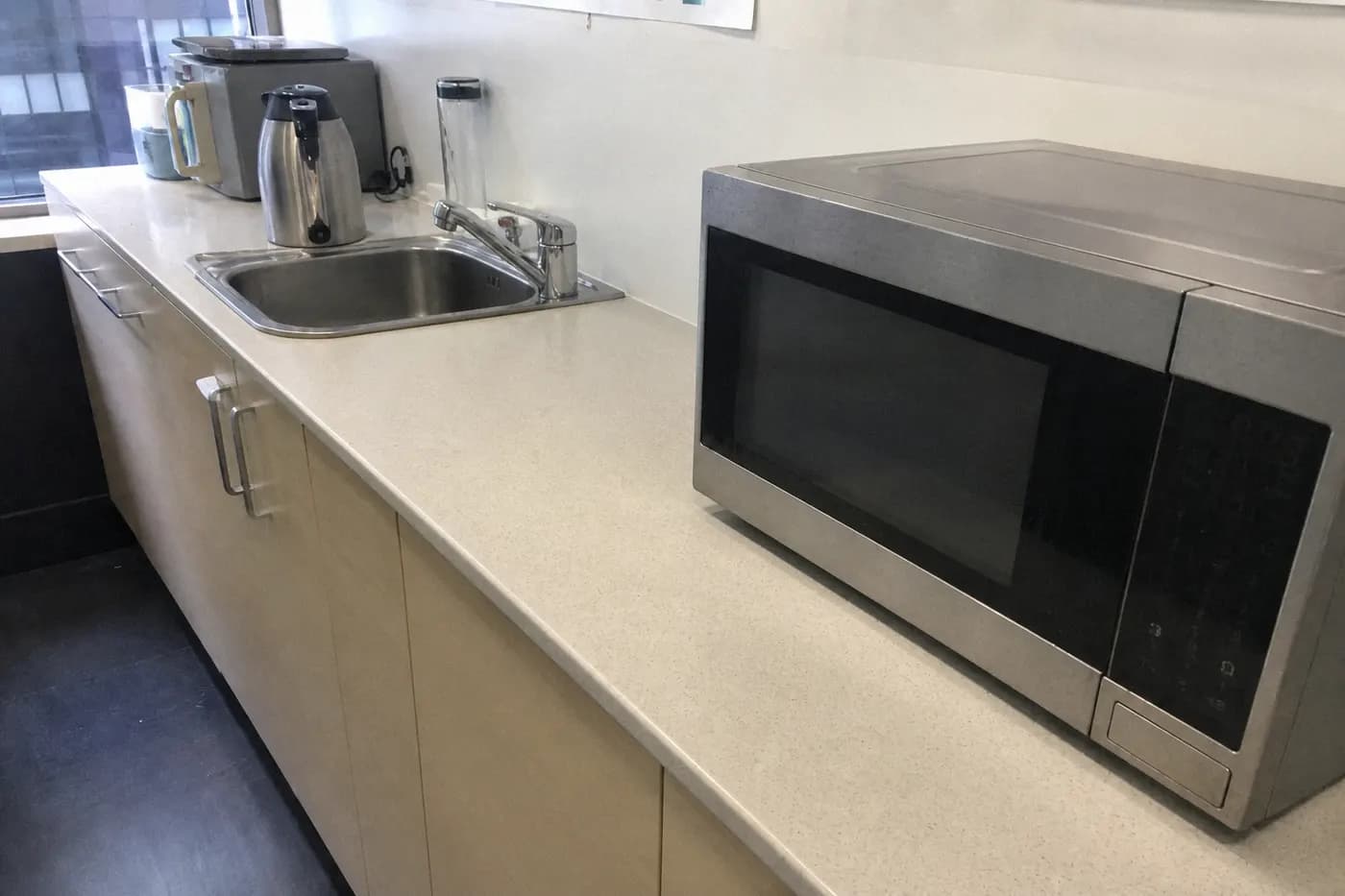 Same office kitchenette after cleaning